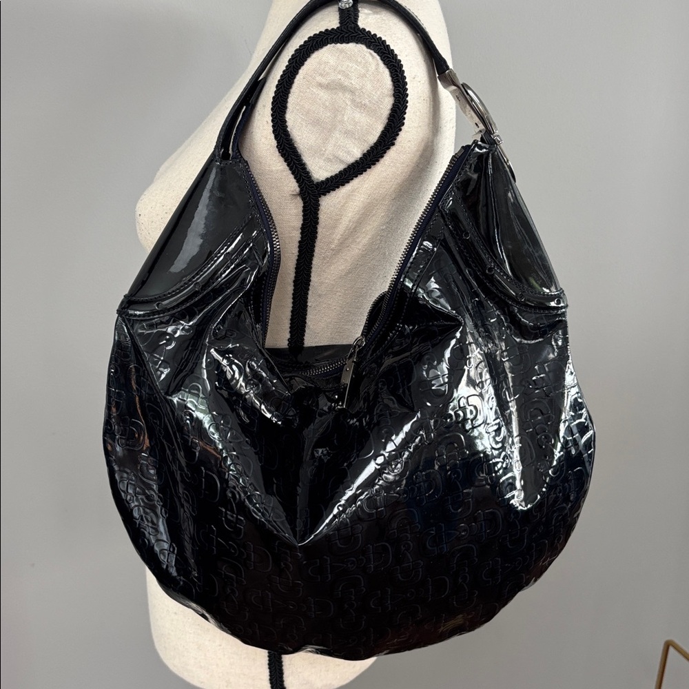 Authentic Gucci Shiny Black Patent Leather Bag